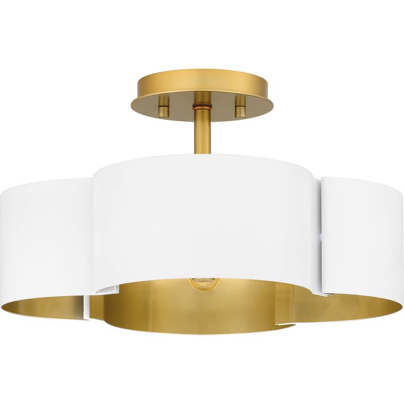 Balsam 4-Light White Lustre Semi-Flush Mount - White Lustre