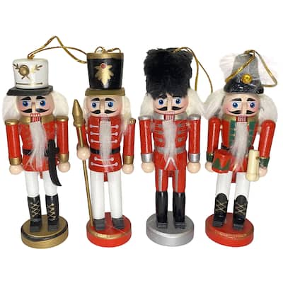 5 inch Nutcracker Ornaments, Set of 4