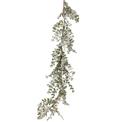 Snowy Eucalyptus Garland 5ft - Green - 60 inches