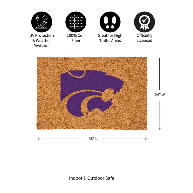Kansas State University Full Color Indoor/Outdoor Coir Mat