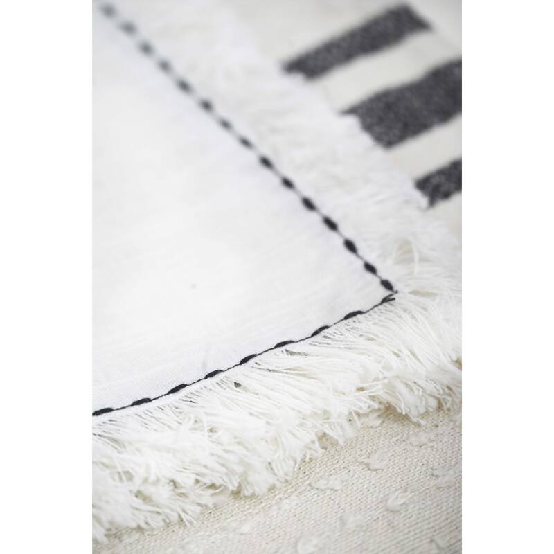 Vibhsa Cotton Napkins set of 4 for Dining Table Black Embroidered 20"x20"