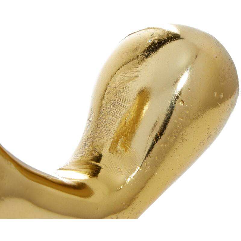 CosmoLiving by Cosmopolitan Gold Aluminum Metal Abstract Decorative Sculpture