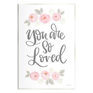 Stupell You Are So Loved Blooming Peonies Wall Plaque Art by Lisa ...