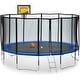 preview thumbnail 1 of 6, Exacme 400LB Weight Limit 15FT Big Trampoline Outdoor with Enclosure Ladder for Kids