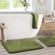 Clara Clark Ultra Soft Plush Bathroom Rug - Non-Slip, Velvet, Memory Foam Bath Mat - Set of 2