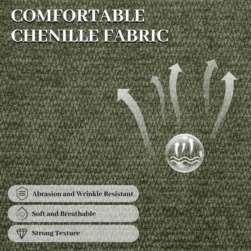 Accent Chairs, Living Room Chairs Upholstered Barrel Armchair for Living Room