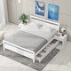 preview thumbnail 3 of 10, Queen Wooden Platform Bed with Drawers, Bedside Tables, and Headboard, White