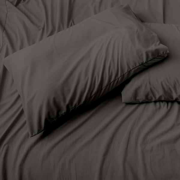 Luxury Stay Cool 1800 TC Cotton Feel Rayon from Bamboo Deep Pocket Sheet Set - Grey - Queen