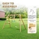 preview thumbnail 6 of 6, A-Frame Wooden Swing Set - N/A