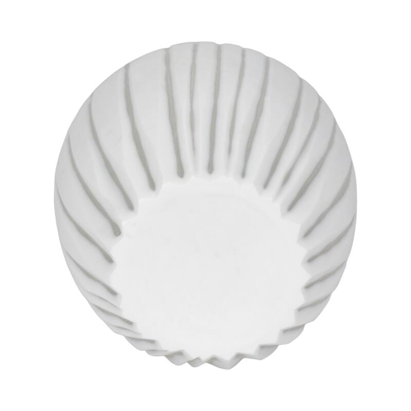 Glass Modern Handblown Artisan Bottle - White