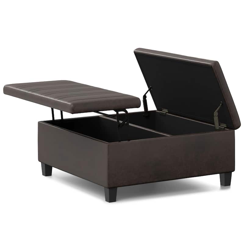 WYNDENHALL Tyler 36 inch Wide Contemporary Square Table Ottoman