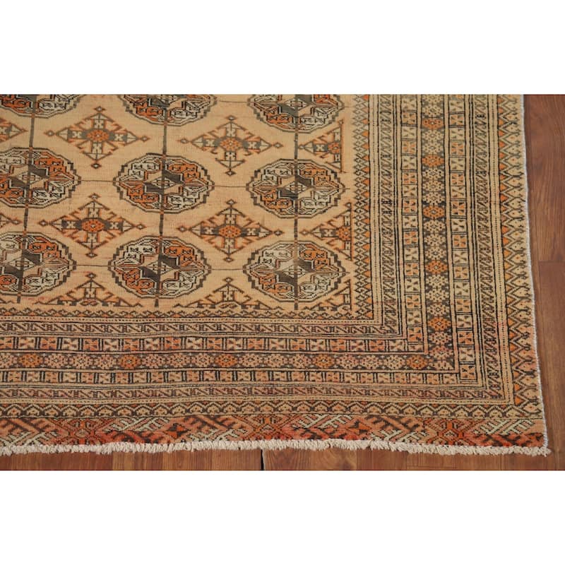 Bokhara Persian Vintage Area Rug Handmade Wool Carpet - 4'6" x 6'1"