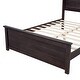 preview thumbnail 12 of 30, Farmhouse Wooden Platform Full Size Bed With Curl Design Headboard And Footboard For Teenager, Espresso