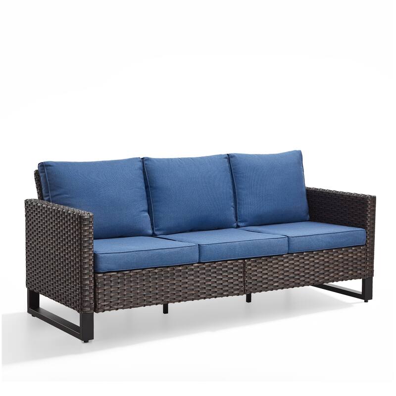 Outdoor Sectional Wicker Sofa with Cushions