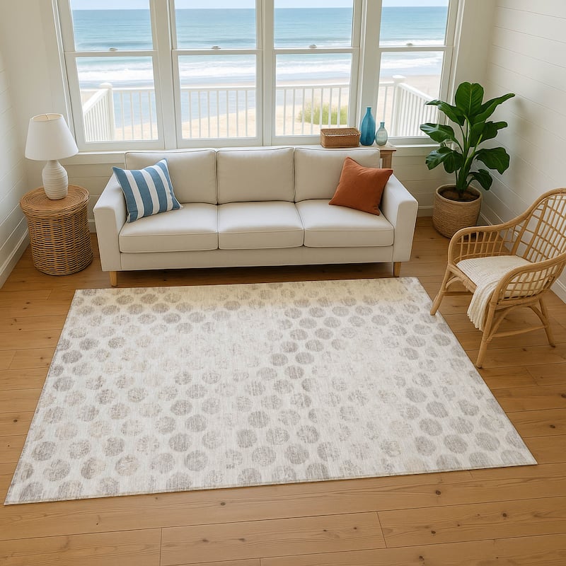 Premium Washable Super Soft Vintage Dotty Mayfield Rug
