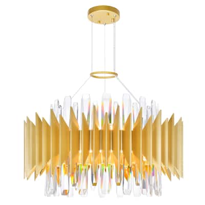 Cityscape 12 Light Chandelier With Satin Gold Finish - Satin Gold