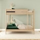 preview thumbnail 2 of 11, Max and Lily Harbor Twin over Twin Bunk Bed with Upholstered Headboard