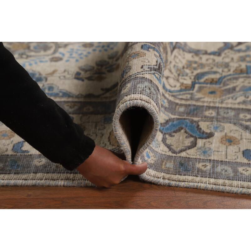 Traditional Tabriz Persian Vintage Rug Handmade Wool Carpet - 6'5" x 9'3"