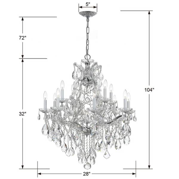 Crystorama Lighting Group Maria Theresa 13 Light 28" Wide Chandelier