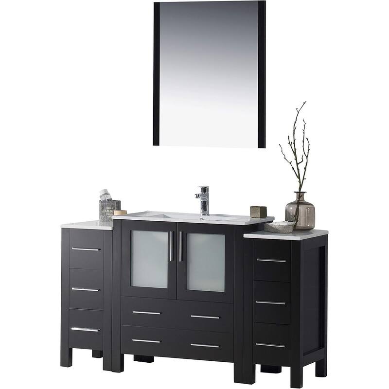 Blossom Sydney 54 inch Solid Wood Bathroom Vanity with Sink & Cabinets - Espresso