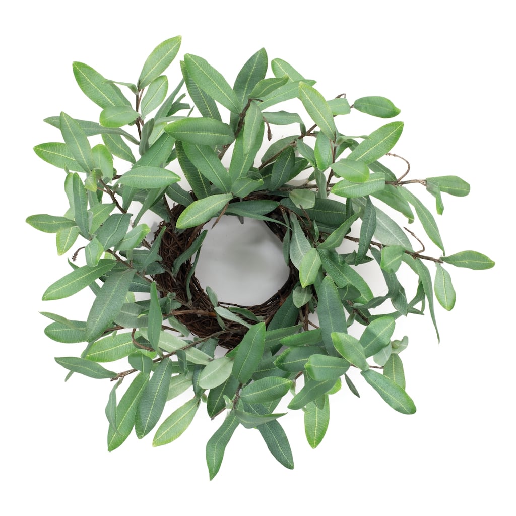 Olive Leaf Candle Ring 12"D