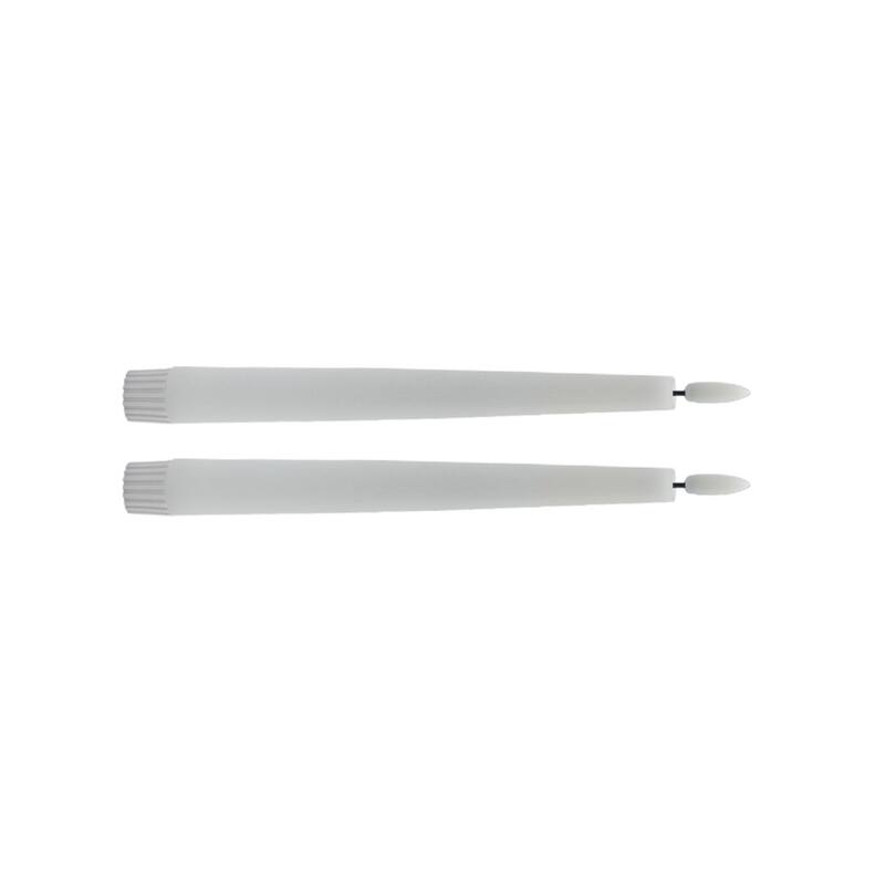 Pointed Flameless Taper Candles - 8.5" - Set of 2
