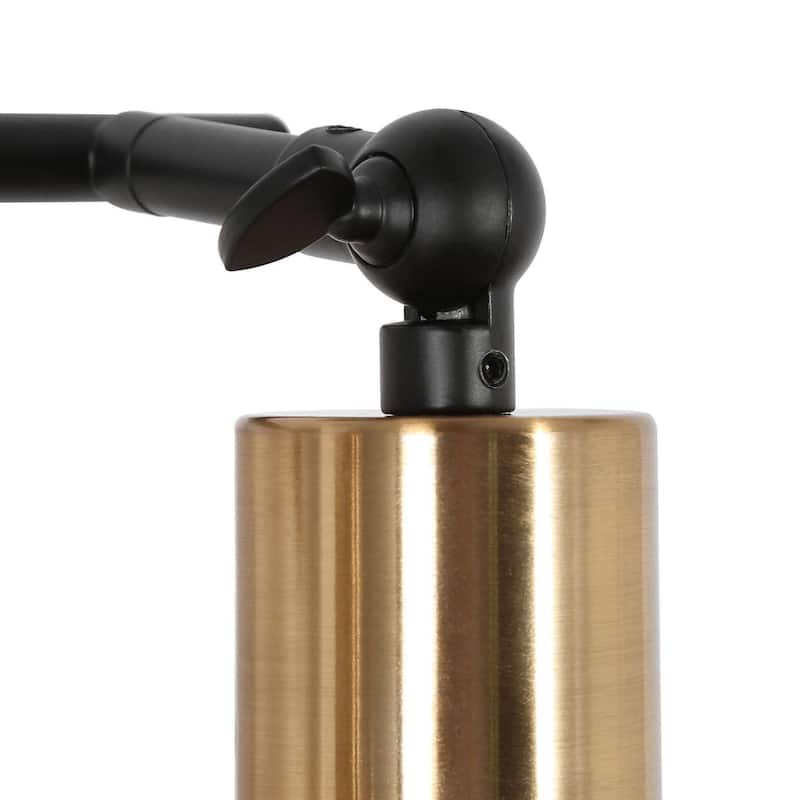 Adjustable Modern Bathroom Vanity Light 3-light Black&Gold Metal Wall Sconce