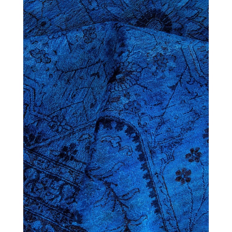 Vibrance, One-of-a-Kind Hand-Knotted Area Rug - Purple, 9' 0" x 11' 7" - 9' 0" x 11' 7"