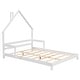 preview thumbnail 24 of 25, Full Size Pine House-Shaped Headboard Floor Bed with Handrails
