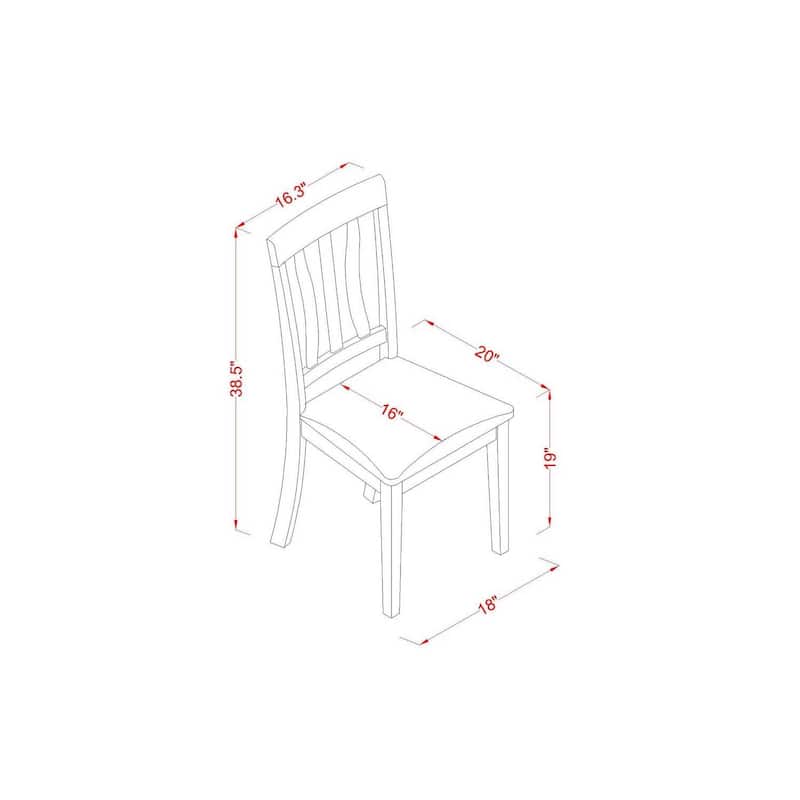 Kitchen Dining Set - Round Table with 2 Wood Chairs - Modern Dining Room Furniture