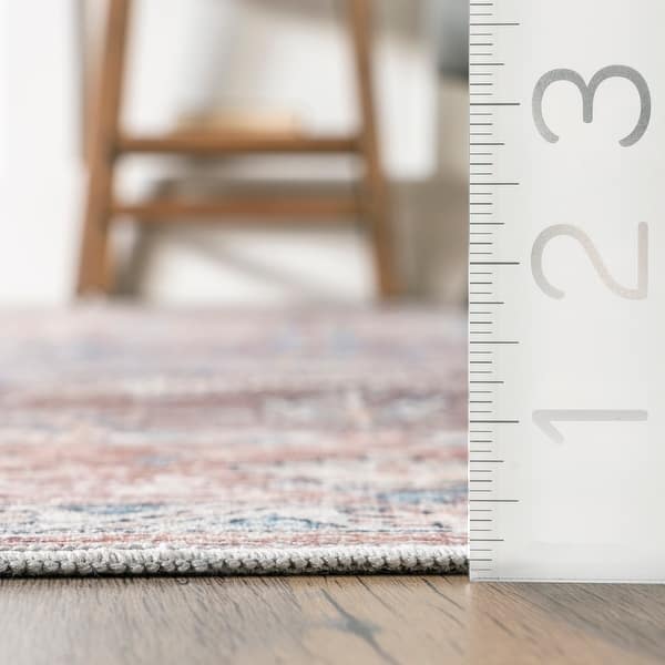 dimension image slide 1 of 4, Nuloom Darby Persian SplashGuard Machine Washable Area Rug