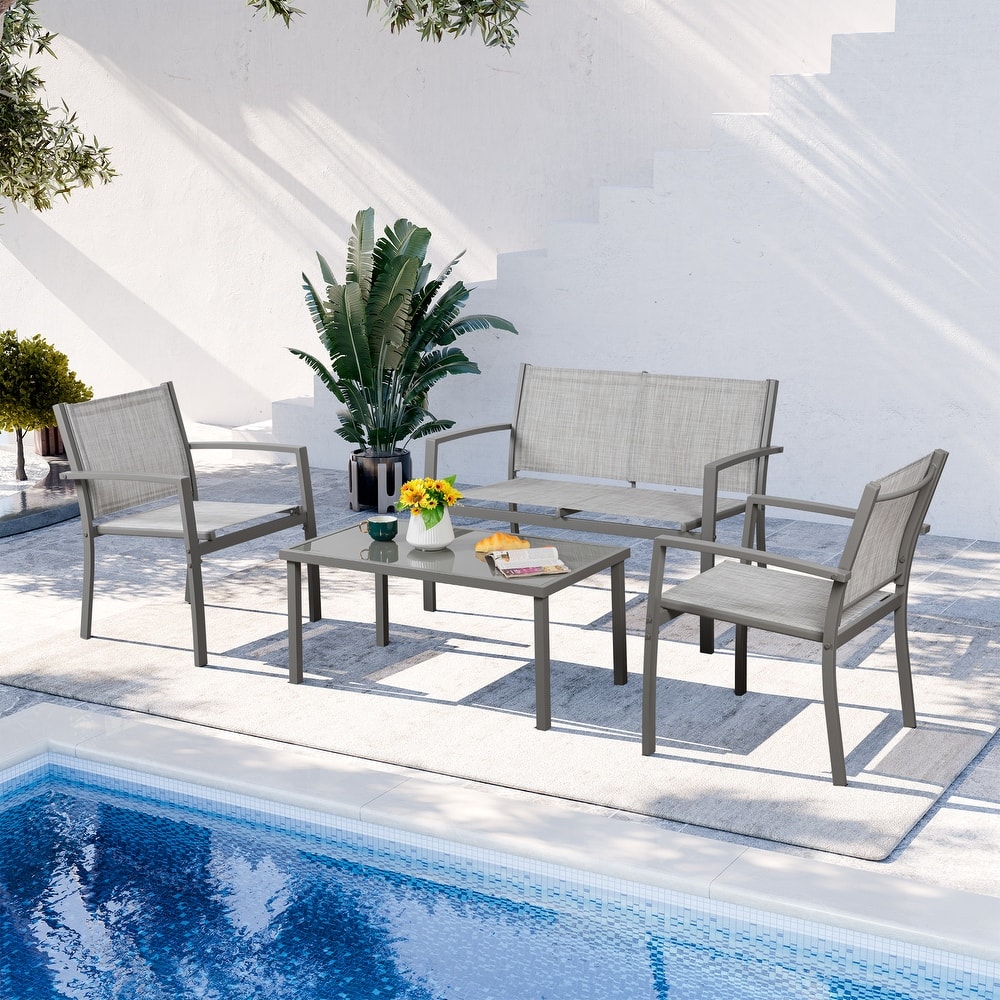 Futzca 4-Piece Patio Outdoor Bistro Set