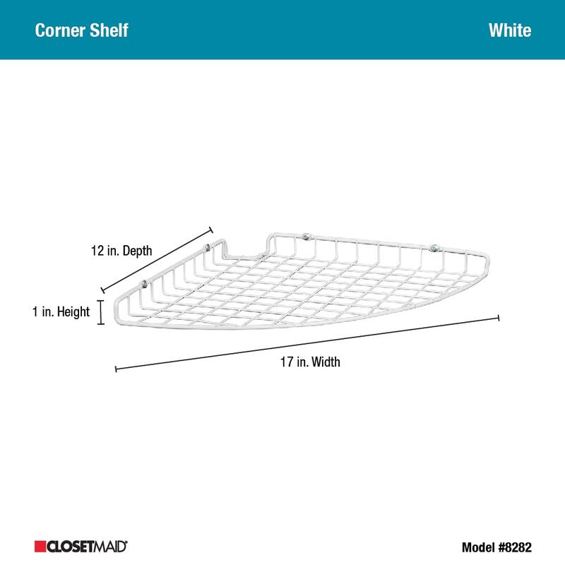 ClosetMaid White Steel Corner Shelf Organizer