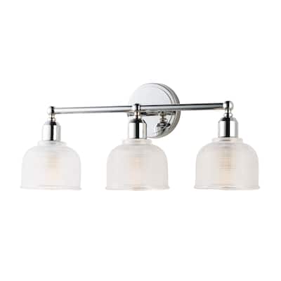 Hollow 3-Light Bath Vanity - Polished chrome
