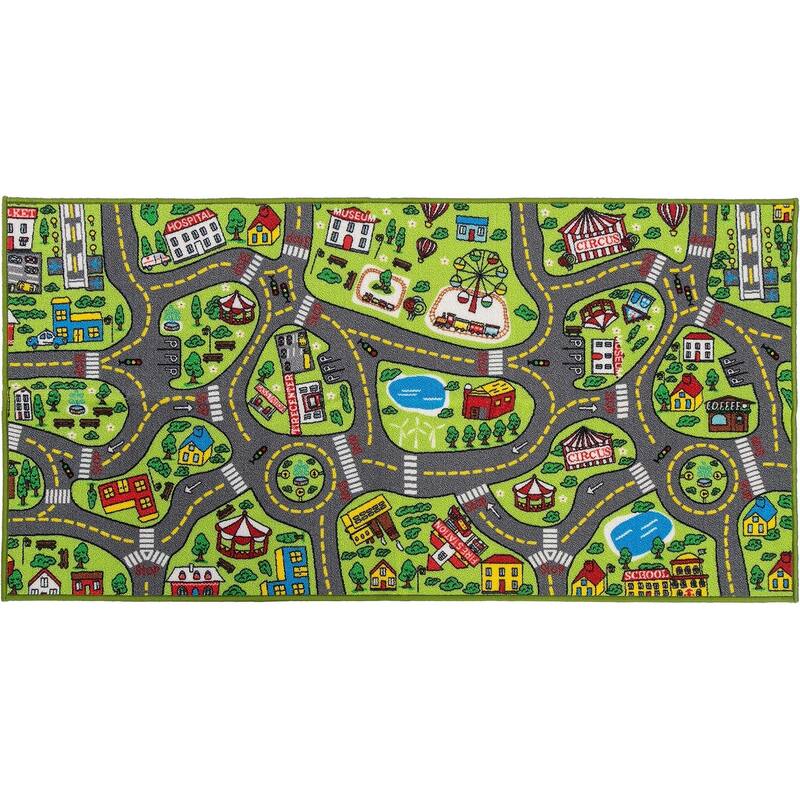 2 Pack Playmat City Life Carpet Playmat for Kids,55.1" x 31.5" - 2' x 3' Oval