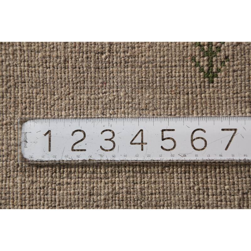 Beige Tribal Gabbeh Indian Rug Hand-Knotted Oriental Wool Carpet - 4'7" x 6'4"