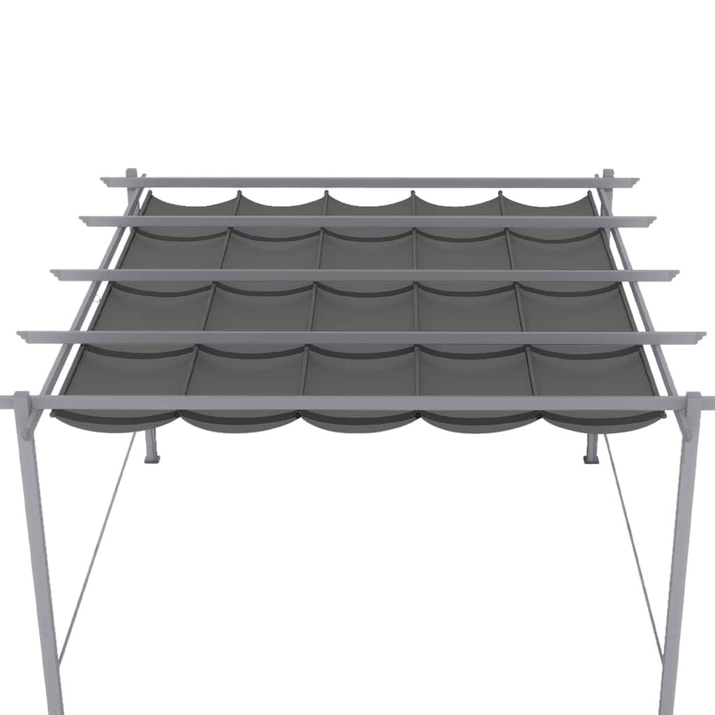 Aoodor Pergola Replacement Canopy- Retractable Sun Shade Cover