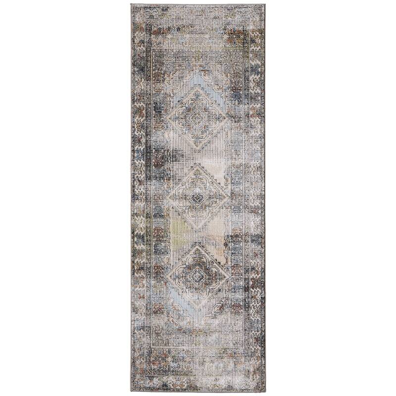 Melrose R39P0 Distressed Transitional Area Rug
