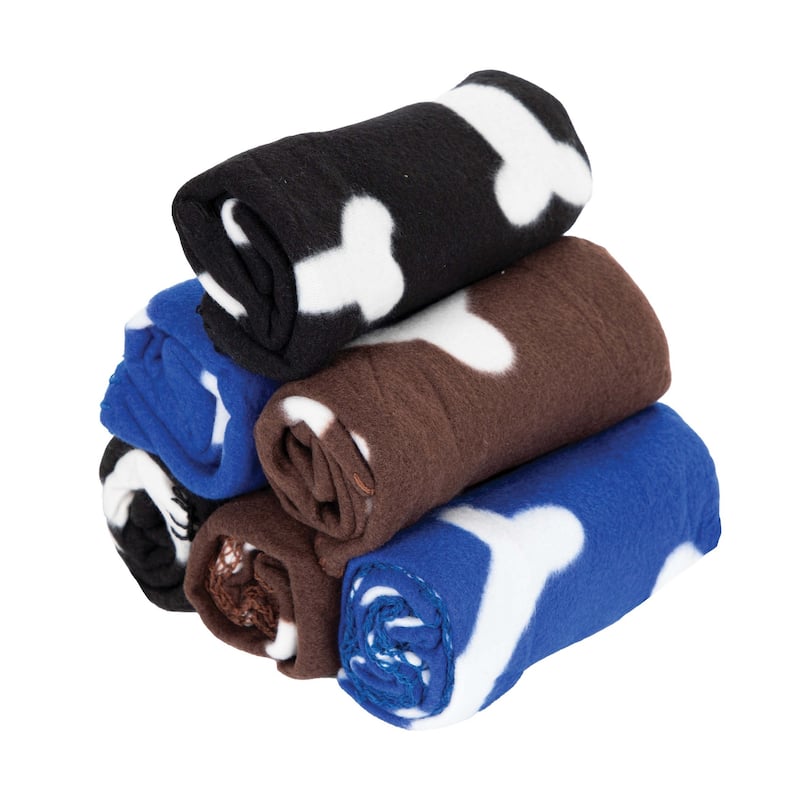 Perro & Gato Bones 6-Piece Pet Blankets - 24x28