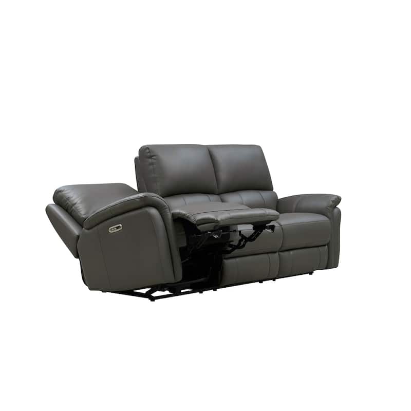 Hydeline Erindale Zero Gravity Power Recline and Headrest Top Grain Leather Sofa