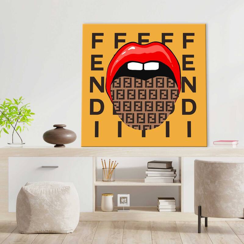 "Tip of My Fendi Tongue" by Jodi Print on Canvas