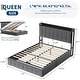 preview thumbnail 17 of 58, Bed Frame with Lift Up Storage, Upholstered Velvet Platform Bed with Storage Headboard