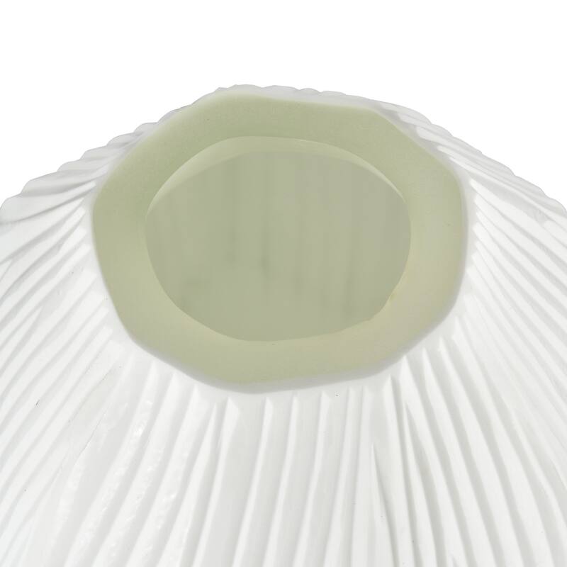 Elk Home Aggie White Finish Glass 6.25 Inch Wide Vase