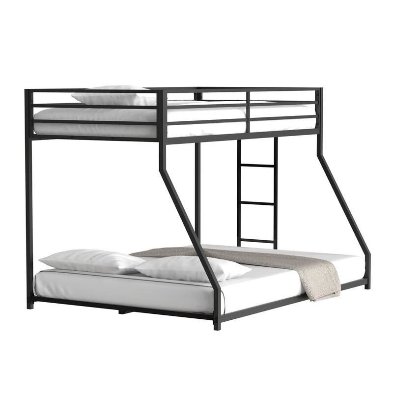 Twin Over Full Metal Bunk, Black