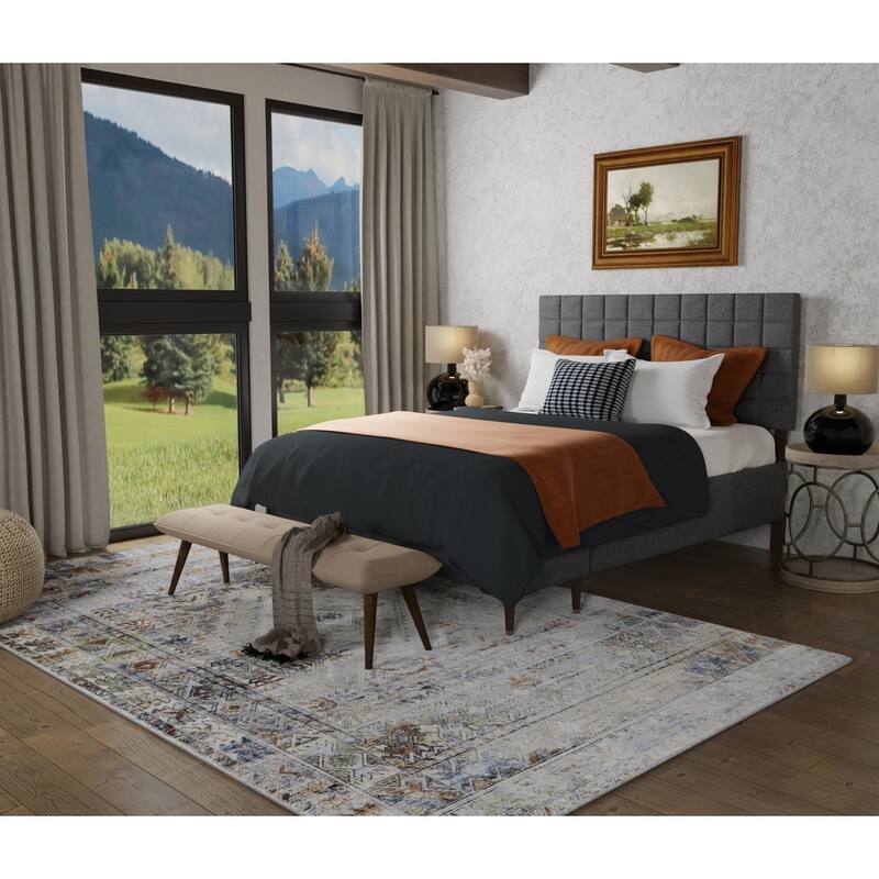 Melrose R39P0 Distressed Transitional Area Rug