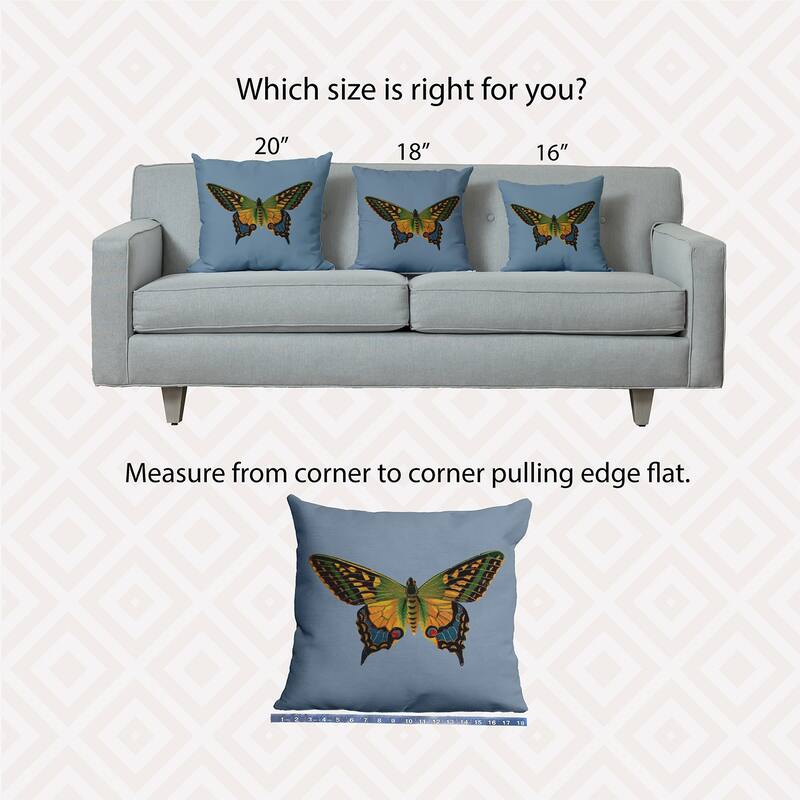 Colorful Swallowtail Polyester Indoor Pillow