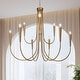 preview thumbnail 1 of 14, Mid-Century Modern Gold 9-Light 41.3 IN Chandelier Classic Candle Light for Living Dining Room - D41.3" x H40.1"