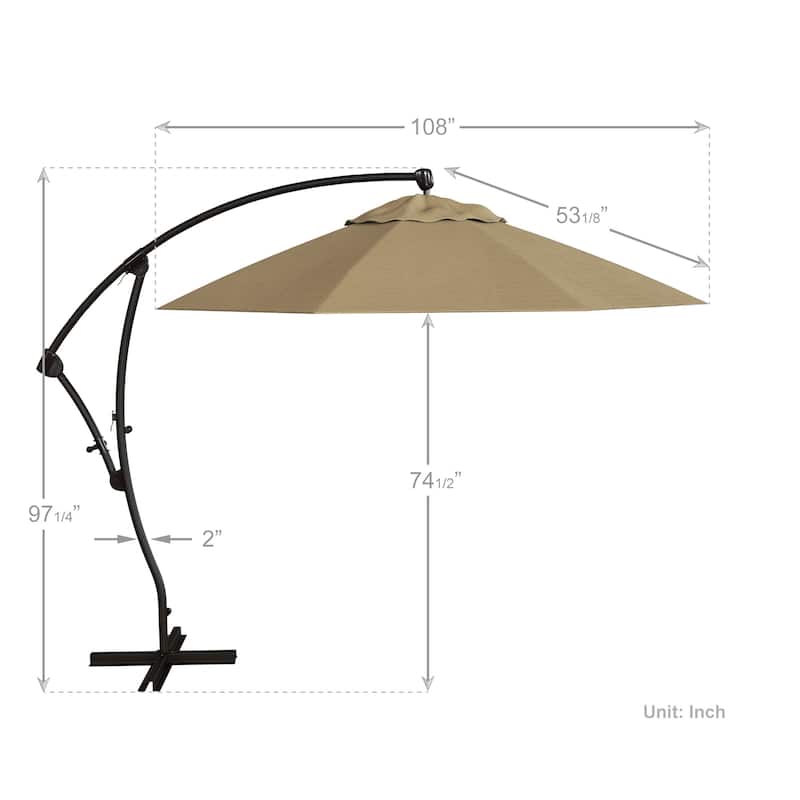Okracoke 9ft Rotating Aluminum Umbrella by Havenside Home