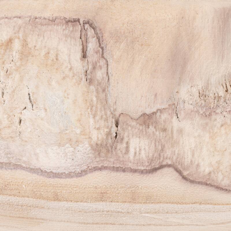 Hand-Carved Paulownia Wood Pot - 10.5"L x 10.5"W x 4.0"H