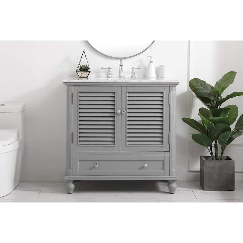 Core 36 - 48 Inch Single Bathroom Vanity - 36 Inches - Grey
